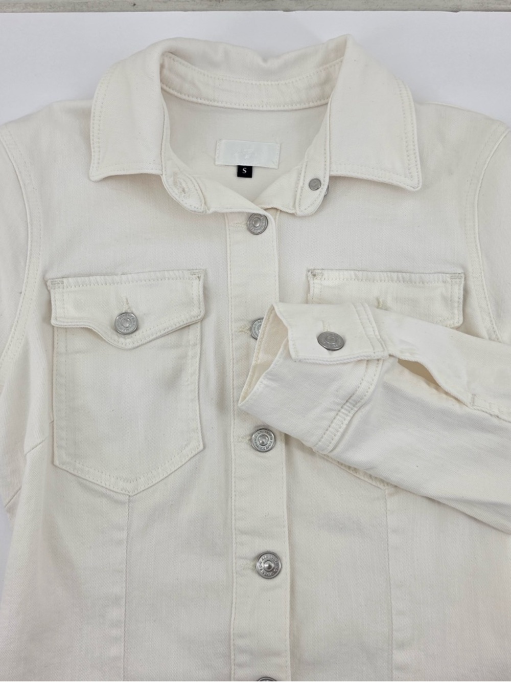 7 For All Mankind Women’s White Long Sleeve Dress Sz S